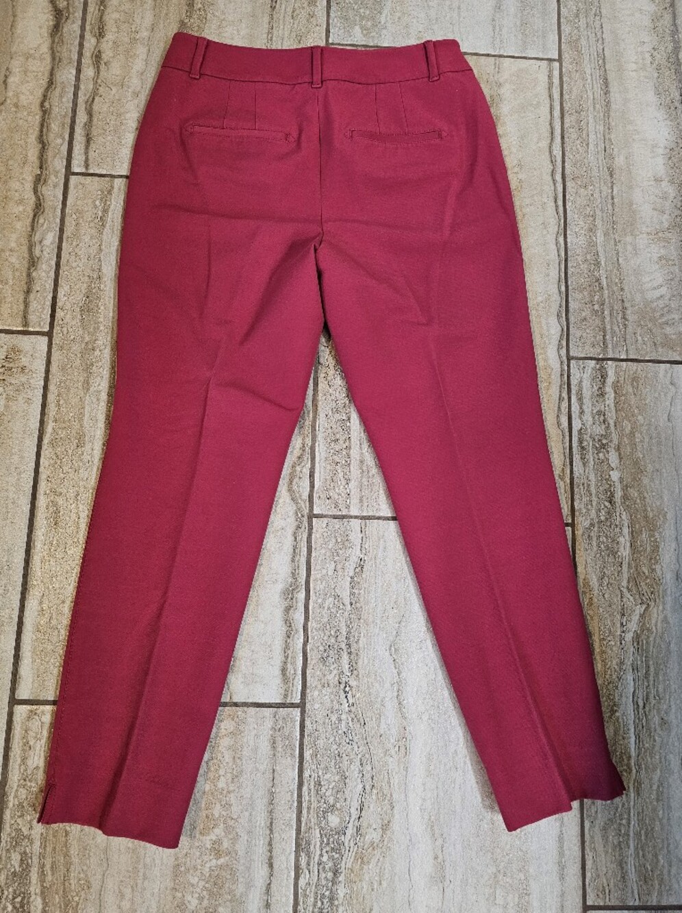 White House Black Market Fuchsia Slim Straight Ankle Pants Sz 4 - Picture 2 of 9